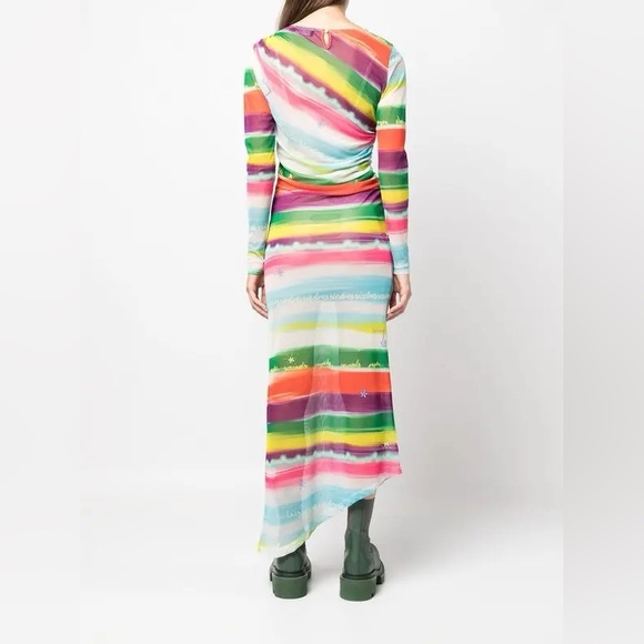 SIEDRES Hera Watercolor Striped Sheer Maxi Dress - Picture 2 of 9